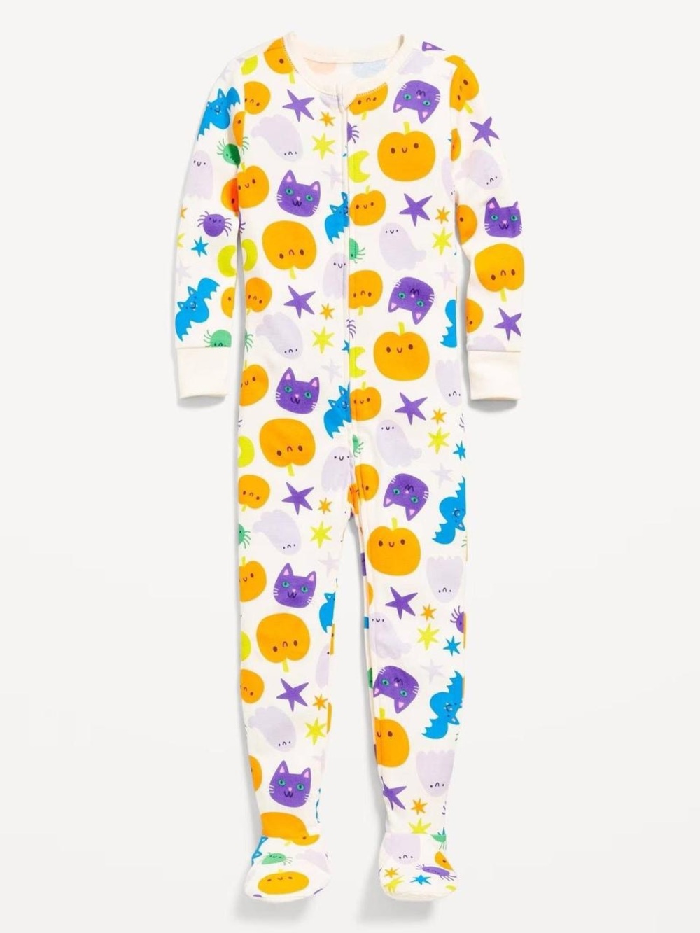 Old Navy Snug-Fit 2-Way-Zip Pajama Halloween Footed Long Sleeve One-Piece